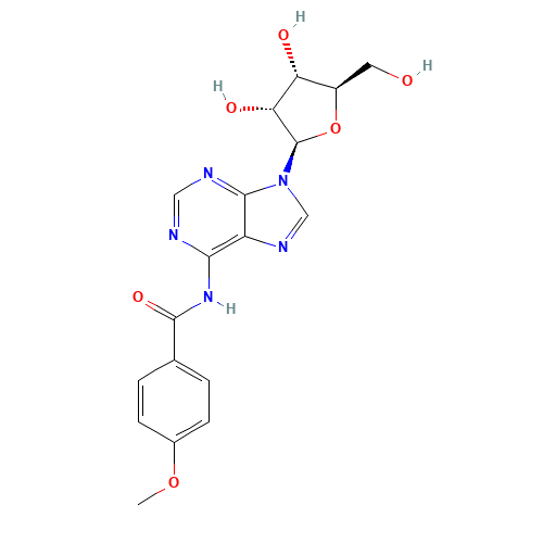 N-[9-[(2R,3R,4S,5R)-3,4-dihydroxy-5-(hydroxymethyl)oxolan-2-yl]purin-6-yl]-4-methoxybenzamide (CAS: 56883-05-7) - Related Chemical Product
