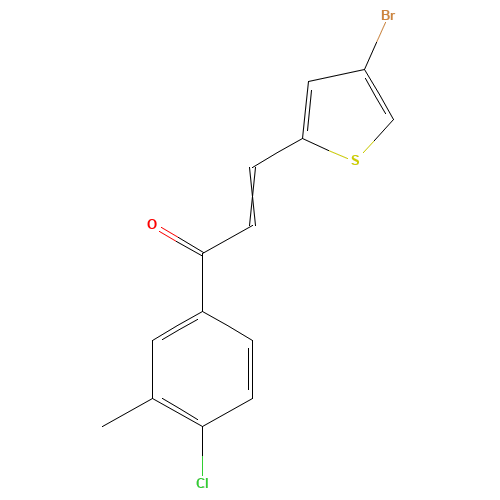 (E)-3-(4-bromothiophen-2-yl)-1-(4-chloro-3-methylphenyl)prop-2-en-1-one (CAS: 219619-24-6) - Related Chemical Product