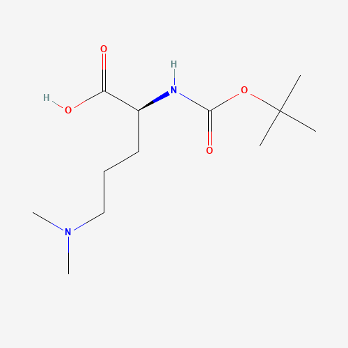 (2S)-5-(dimethylamino)-2-[(2-methylpropan-2-yl)oxycarbonylamino]pentanoic acid (CAS: 65671-54-7) - Chemical Structure and Molecular Formula 
