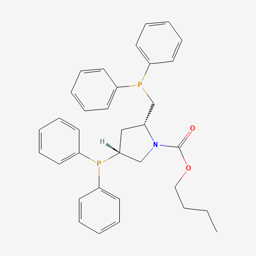 butyl (2R,4R)-4-diphenylphosphanyl-2-(diphenylphosphanylmethyl)pyrrolidine-1-carboxylate (CAS: 72598-03-9) - Related Chemical Product