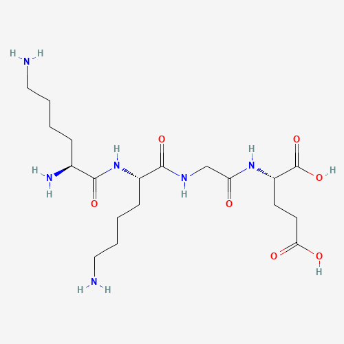 (2S)-2-[[2-[[(2S)-6-amino-2-[[(2S)-2,6-diaminohexanoyl]amino]hexanoyl]amino]acetyl]amino]pentanedioic acid (CAS: 72189-84-5) - Chemical Structure and Molecular Formula 