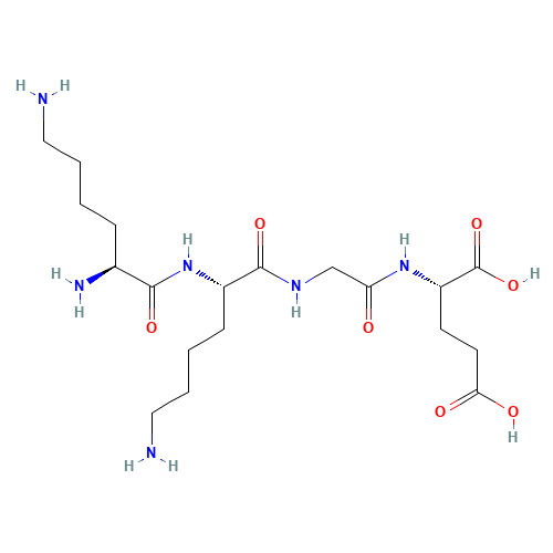 (2S)-2-[[2-[[(2S)-6-amino-2-[[(2S)-2,6-diaminohexanoyl]amino]hexanoyl]amino]acetyl]amino]pentanedioic acid (CAS: 72189-84-5) - Chemical Structure and Molecular Formula 