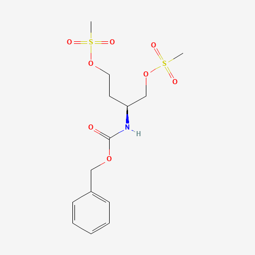 [(3S)-4-methylsulfonyloxy-3-(phenylmethoxycarbonylamino)butyl] methanesulfonate (CAS: 176970-05-1) - Chemical Structure and Molecular Formula 
