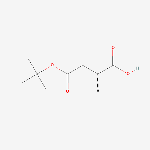 (2R)-2-methyl-4-[(2-methylpropan-2-yl)oxy]-4-oxobutanoic acid (CAS: 185836-75-3) - Chemical Structure and Molecular Formula 