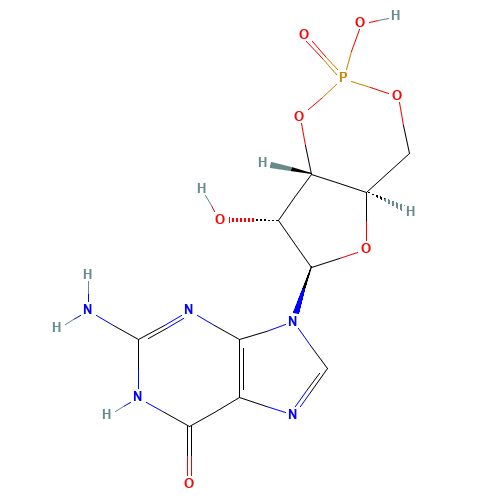 9-[(4aR,6R,7R,7aS)-2,7-dihydroxy-2-oxo-4a,6,7,7a-tetrahydro-4H-furo[3,2-d][1,3,2]dioxaphosphinin-6-yl]-2-amino-3H-purin-6-one (CAS: 7665-99-8) - Related Chemical Product