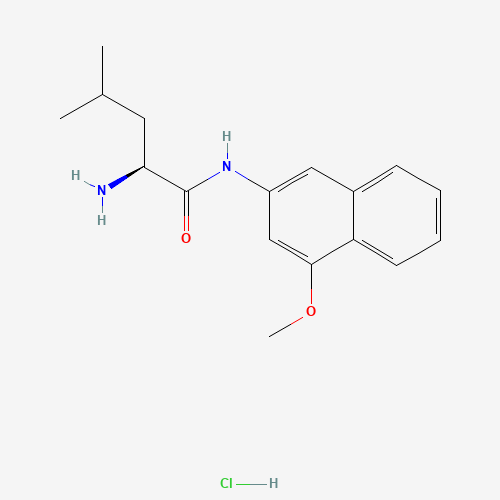 (2S)-2-amino-N-(4-methoxynaphthalen-2-yl)-4-methylpentanamide;hydrochloride (CAS: 4467-68-9) - Chemical Structure and Molecular Formula 