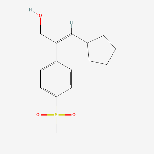 (E)-3-cyclopentyl-2-(4-methylsulfonylphenyl)prop-2-en-1-ol (CAS: 731017-34-8) - Related Chemical Product