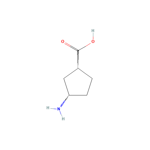 (1R,3S)-3-aminocyclopentane-1-carboxylic acid (CAS: 71830-08-5) - Chemical Structure and Molecular Formula 