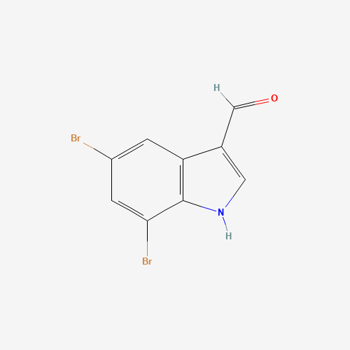 5,7-Dibromoindole-3-carboxaldehyde (CAS: 126811-14-1) - Chemical Structure and Molecular Formula 