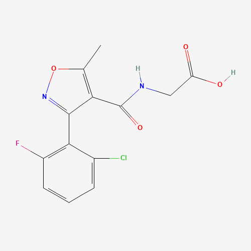 2-({[3-(2-chloro-6-fluorophenyl)-5-methyl-4-isoxazolyl]carbonyl}amino)acetic acid (CAS: 866150-92-7) - Related Chemical Product