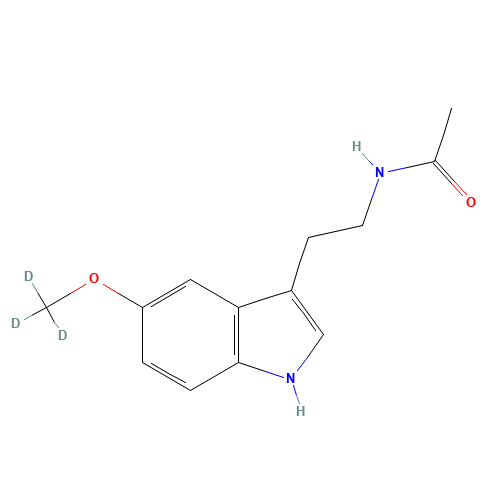 Melatonin Methoxy-d3 (CAS: 60418-64-6) - Chemical Structure and Molecular Formula 