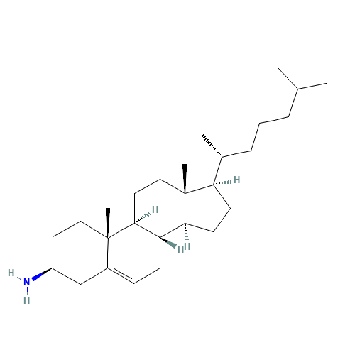 Cholesterylamine (CAS: 2126-93-4) - Chemical Structure and Molecular Formula 