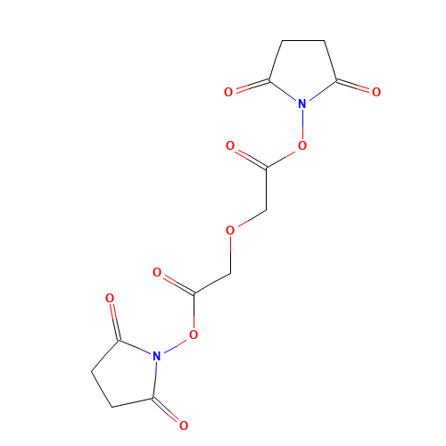 Bis-N-succinimidyl diglycolic acid, 2,2-Oxydiacetic acid bis-N-succinimidyl ester (CAS: 373614-12-1) - Chemical Structure and Molecular Formula 