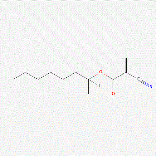 2-OCTYL CYANOACRYLATE (CAS: 133978-15-1) - Chemical Structure and Molecular Formula 