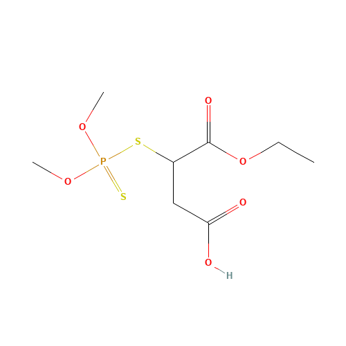 3-dimethoxyphosphinothioylsulfanyl-4-ethoxy-4-oxobutanoic acid (CAS: 35884-76-5) - Related Chemical Product