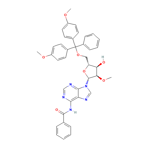N6-BENZOYL-5'-(DIMETHOXYTRITYL)-2'-O-METHYLADENOSINE (CAS: 110764-72-2) - Related Chemical Product