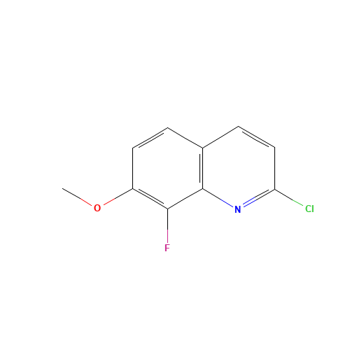Quinoline, 2-chloro-8-fluoro-7-methoxy (CAS: 2110848-26-3) - Chemical Structure and Molecular Formula 