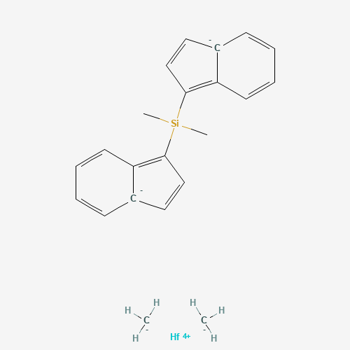 Rac-Dimethylsilylbis(indenyl)hafnium dimethyl (CAS: 220492-55-7) - Chemical Structure and Molecular Formula 