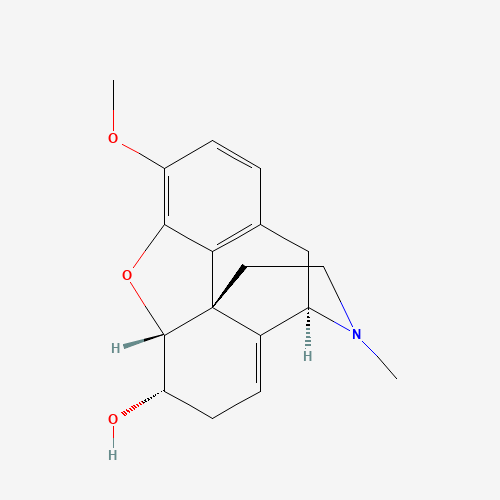 (4R,7S,7aR,12bS)-9-methoxy-3-methyl-2,4,6,7,7a,13-hexahydro-1H-4,12-methanobenzofuro[3,2-e]isoquinoline-7-ol (CAS: 467-14-1) - Chemical Structure and Molecular Formula 