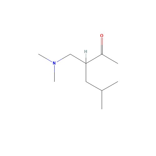 3-[(dimethylamino)methyl]-5-methylhexan-2-one (CAS: 91342-74-4) - Chemical Structure and Molecular Formula 