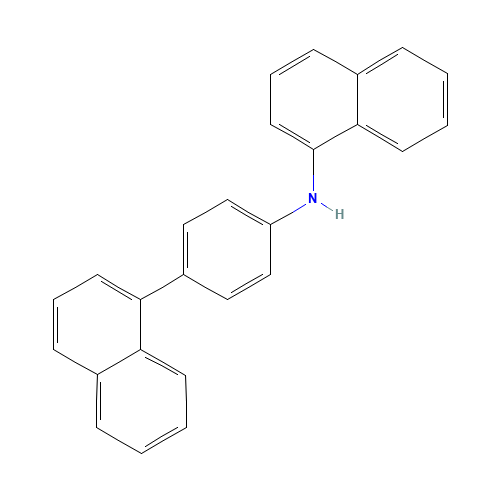 N-[4-(1-Naphthalenyl)phenyl]-1- naphthalenamine (CAS: 936916-07-3) - Chemical Structure and Molecular Formula 