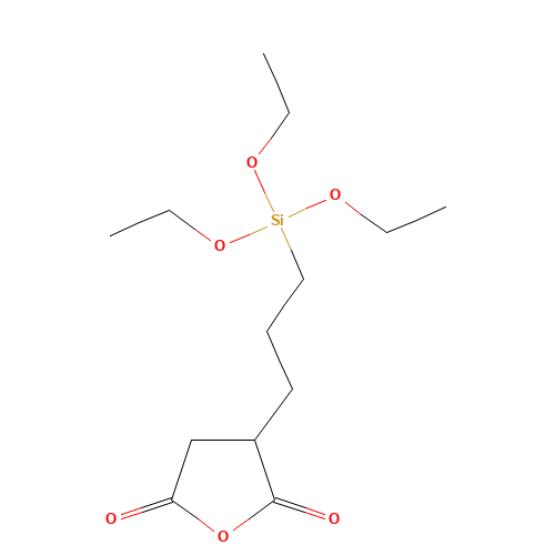 3-(3-triethoxysilylpropyl)oxolane-2,5-dione (CAS: 93642-68-3) - Chemical Structure and Molecular Formula 