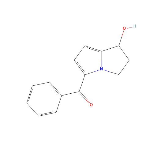 (7-hydroxy-6,7-dihydro-5H-pyrrolizin-3-yl)-phenylmethanone (CAS: 154476-25-2) - Chemical Structure and Molecular Formula 