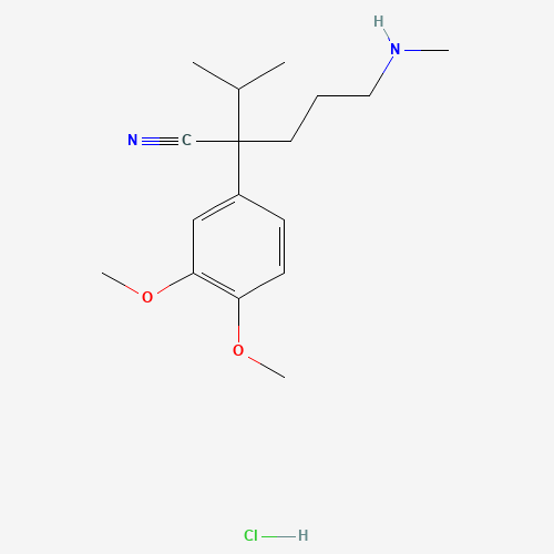 2-(3,4-dimethoxyphenyl)-5-(methylamino)-2-propan-2-ylpentanenitrile;hydrochloride (CAS: 67775-97-7) - Related Chemical Product