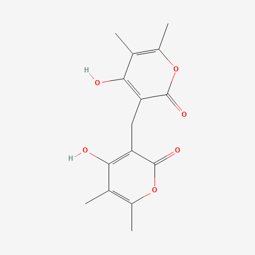 4-hydroxy-3-[(4-hydroxy-5,6-dimethyl-2-oxopyran-3-yl)methyl]-5,6-dimethylpyran-2-one (CAS: 57103-53-4) - Related Chemical Product