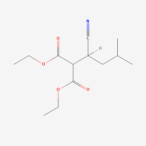 DIETHYL (1-CYANO-3-METHYLBUTYL)MALONATE (CAS: 186038-82-4) - Chemical Structure and Molecular Formula 
