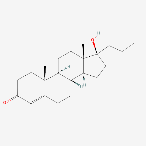 (8R,9S,10R,13S,14S,17S)-17-hydroxy-10,13-dimethyl-17-propyl-2,6,7,8,9,11,12,14,15,16-decahydro-1H-cyclopenta[a]phenanthren-3-one (CAS: 60607-35-4) - Related Chemical Product
