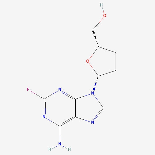 [(2S,5R)-5-(6-amino-2-fluoropurin-9-yl)oxolan-2-yl]methanol (CAS: 114849-59-1) - Chemical Structure and Molecular Formula 