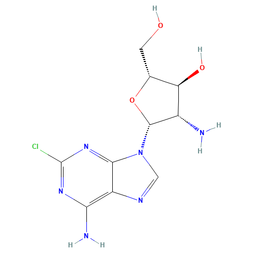 (2R,3S,4S,5R)-4-amino-5-(6-amino-2-chloropurin-9-yl)-2-(hydroxymethyl)oxolan-3-ol (CAS: 111557-02-9) - Related Chemical Product