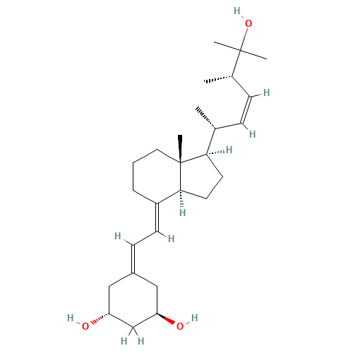 (1R,3R)-5-(2-((1R,3aS,7aR,E)-1-((2R,5S,Z)-6-hydroxy- 5,6-dimethylhept-3-en-2-yl)-7a-methyloctahydro-4H- inden-4-ylidene)ethylidene)cyclohexane-1,3-diol (CAS: 1884139-61-0) - Chemical Structure and Molecular Formula 