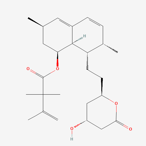 [(1S,3R,7S,8S,8aR)-8-[2-[(2R,4R)-4-hydroxy-6-oxooxan-2-yl]ethyl]-3,7-dimethyl-1,2,3,7,8,8a-hexahydronaphthalen-1-yl] 2,2,3-trimethylbut-3-enoate (CAS: 79902-62-8) - Chemical Structure and Molecular Formula 