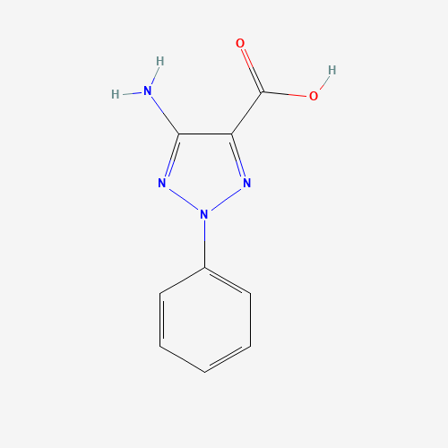 5-Amino-2-phenyltriazole-4-carboxylic acid (CAS: 400073-84-9) - Chemical Structure and Molecular Formula 