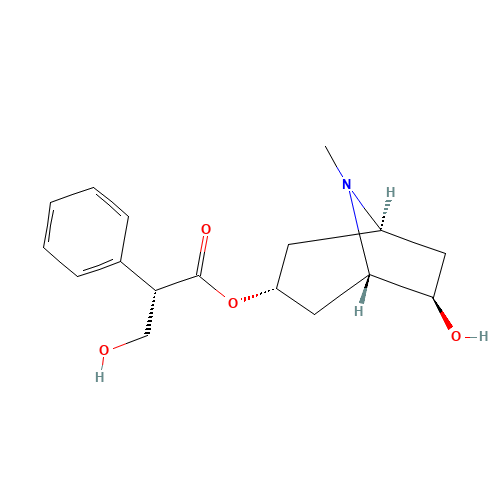 [(1S,3R,5S,6R)-6-hydroxy-8-methyl-8-azabicyclo[3.2.1]octan-3-yl] (2S)-3-hydroxy-2-phenylpropanoate (CAS: 126371-43-5) - Related Chemical Product