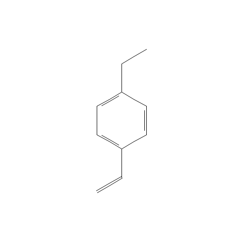 4-ETHYLSTYRENE (CAS: 3454-07-7) - Chemical Structure and Molecular Formula 