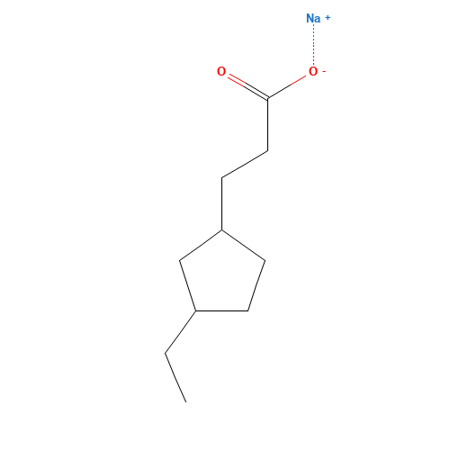 sodium;3-(3-ethylcyclopentyl)propanoate (CAS: 61790-13-4) - Chemical Structure and Molecular Formula 