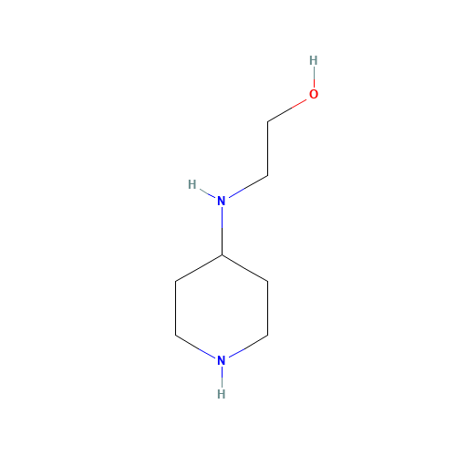 2-(piperidin-4-ylamino)ethanol (CAS: 875229-91-7) - Chemical Structure and Molecular Formula 