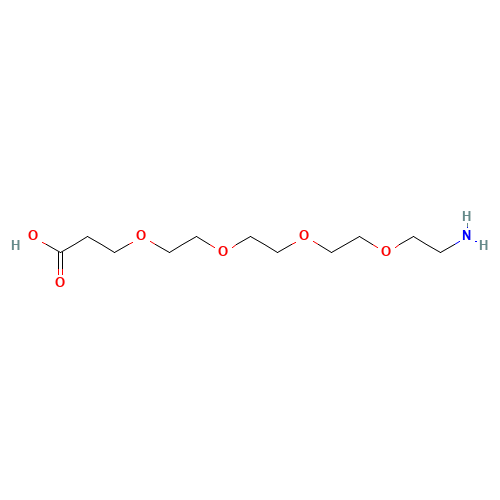 3-[2-[2-[2-(2-aminoethoxy)ethoxy]ethoxy]ethoxy]propanoic acid (CAS: 663921-15-1) - Chemical Structure and Molecular Formula 