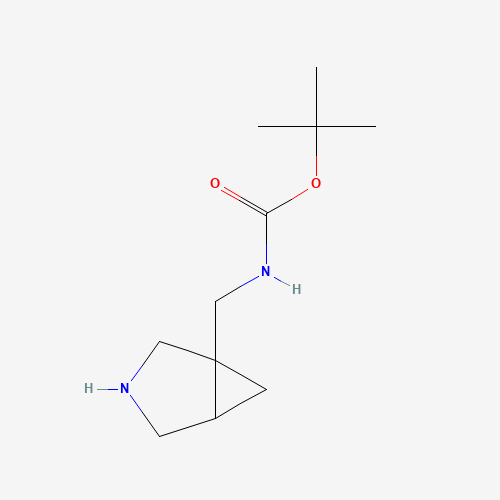 tert-butyl N-(3-azabicyclo[3.1.0]hexan-1-ylmethyl)carbamate (CAS: 134574-96-2) - Chemical Structure and Molecular Formula 