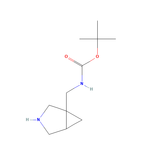 tert-butyl N-(3-azabicyclo[3.1.0]hexan-1-ylmethyl)carbamate (CAS: 134574-96-2) - Chemical Structure and Molecular Formula 