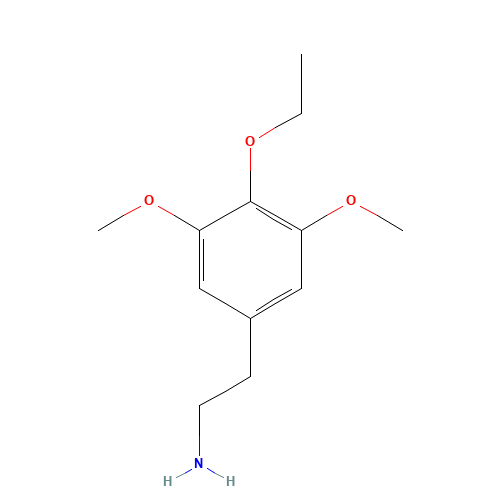4-Ethoxy-3,5-dimethoxybenzeneethanamine (CAS: 39201-82-6) - Chemical Structure and Molecular Formula 