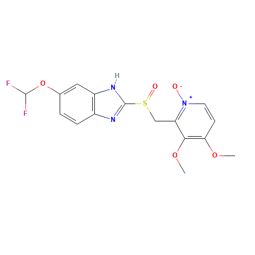 6-(difluoromethoxy)-2-[(3,4-dimethoxy-1-oxidopyridin-1-ium-2-yl)methylsulfinyl]-1H-benzimidazole (CAS: 953787-60-5) - Related Chemical Product