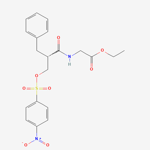 (S)-ethyl 2-(2-benzyl-3-(4-nitrophenylsulfonyloxy)propanaMido)acetate (CAS: 1404514-08-4) - Chemical Structure and Molecular Formula 