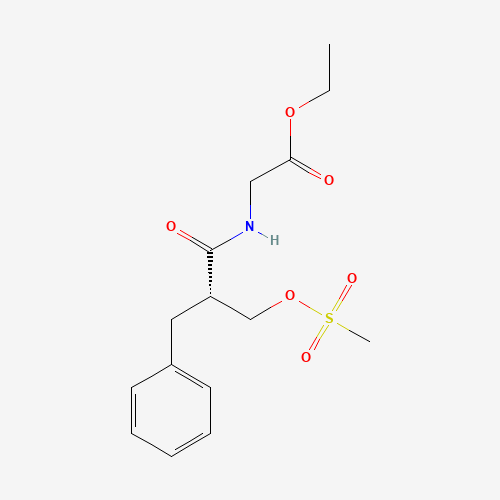ethyl 2-[[(2S)-2-benzyl-3-methylsulfonyloxypropanoyl]amino]acetate (CAS: 1314751-85-3) - Chemical Structure and Molecular Formula 
