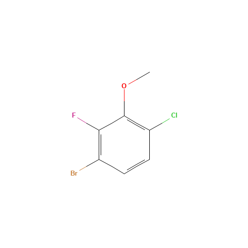 1-bromo-4-chloro-2-fluoro-3-methoxybenzene (CAS: 943832-96-0) - Chemical Structure and Molecular Formula 