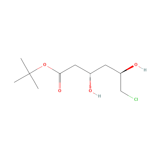 (3S,5R)-3,5-Dihydroxy-6-chlorohexanoic acid tert-butyl ester (CAS: 404958-68-5) - Chemical Structure and Molecular Formula 