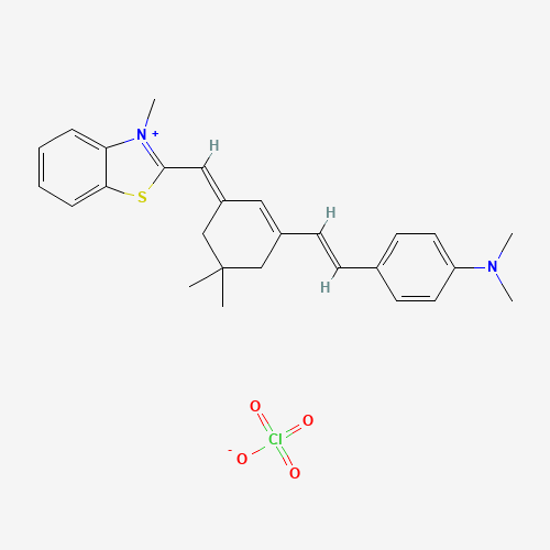 2-{6[-(4-Dimethylaminophenyl)-2,4-neopentenylene]-1,3,5-hexatrienyl}-3-methylbenzthiazoliumperchlorate (CAS: 120528-73-6) - Related Chemical Product